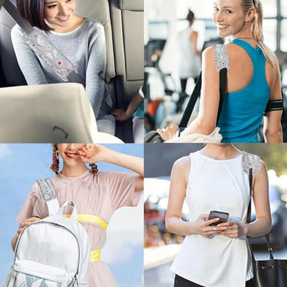 Ultra Thick & Breathable Universal Shoulder Pad Cushion for Bag - Long & Comfort - color: Butterfly