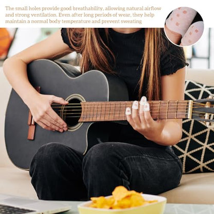50Pcs Clear Silicone Finger Protectors Anti-Slip Guitar Fingers Guards Fingertip Protection Covers for Playing Musical Instruments & Sewing (5 Sizes)