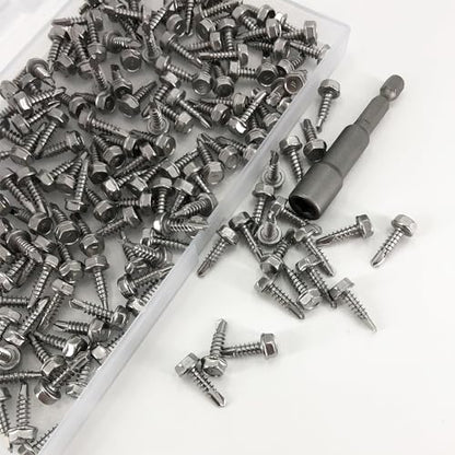 Sheet Metal Screws，Hex #8x5/8‘’（180） | Metal Fastener - color: Hex #8x5/8‘’（180）