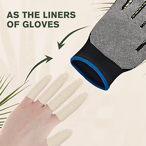 Evridwear 20PCS Cotton Finger Cots for Eczema, Cracked Skin, Calluses | Moisture Wicking Cotton Cushion Finger Covers Cot Sleeves Fingertips Protect for Men & Women,S/M - size: 20 Count (Pack of 1)