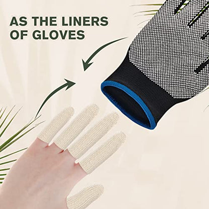 Evridwear 20PCS Cotton Finger Cots for Eczema, Cracked Skin, Calluses | Moisture Wicking Cotton Cushion Finger Covers Cot Sleeves Fingertips Protect for Men & Women,S/M - size: 20 Count (Pack of 1)