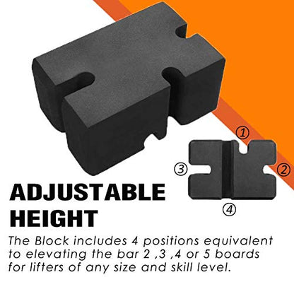 TAVIEW Bench Press Block,Bench Press Board Press Adjustable Home Gym Workout Fitness Accessories for Increase Your Bench Press - color: 2-5 Board