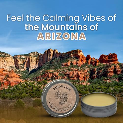 JENNY JOY'S HANDMADE SOAP Pinon Pine Salve with Eucalyptus & Lemon with Soothing Pine Resin from Arizona Dry Skin Irritations - 2oz