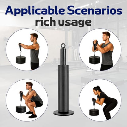 Arm Wrestling & Grip Strength Trainer with Loading Pin – Heavy Duty Wrist Forearm Exerciser, Compatible with 1” & 2” Barbell Plates, Multi-Scenario Workout Equipment for Hand Finger Grip Strengthening - color: Black-loading pin&strap