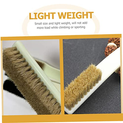 KICHOUSE 2pcs Boar Hair Bouldering Brush Compact Cleaning Tool for Sports Climbing Handle for Chalk Removal Rocks