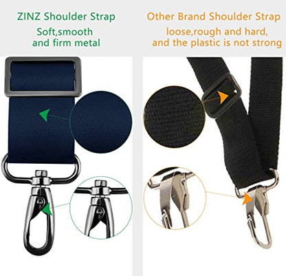 ZINZ Shoulder Strap 58" Ultra-Thick Fixed Padded and Adjustable Buckles Crossbody Strap for Briefcase Laptop Bag Luggage - color: Blue