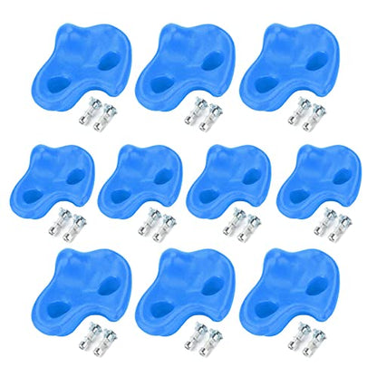 Rock Climbing Holds Adult Rock Climbing 10PCS Textured Stones for Kids Plastic Wall Holds with Bolts Fun IndoorOutdoor S Activity Kit (Blue) - color: Blue