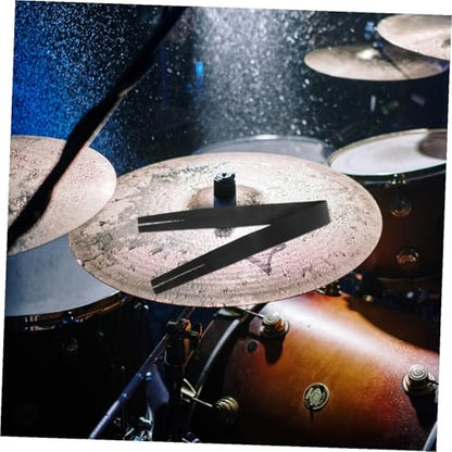 Hemoton Cymbal Sound Strap Durable Cowhide Cymbal Accessory for Easy Installation and Replacement Lightweight Design for Musicians and Marching Bands Black
