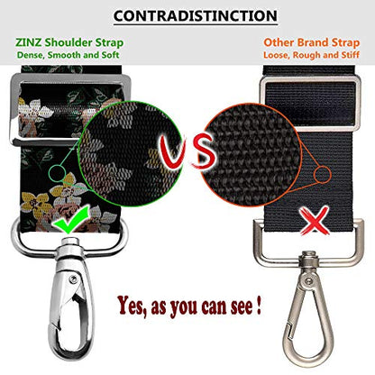 ZINZ Bag Shoulder Strap, Padded Adjustable Shoulder Strap Replacement - color: Dark Rose, size: 57"