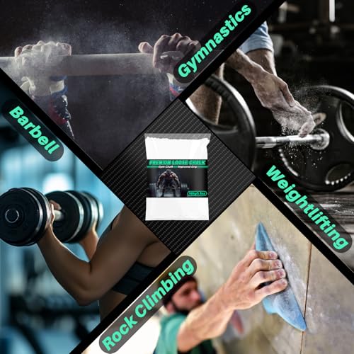 RAINFLOW 2PCS Chalk Ball - Climbing Chalk Gymnastics Magnesium Lifting for Gym, Gymnastics, Grip, Climbing, Weightlifting (5.5oz Chalk Powder) | Gym Chalk, Magnesium Hand Chalk for Weightlifting, Rock Climbing, Bouldering, Lifting, Workout, Gym Bars & Spo