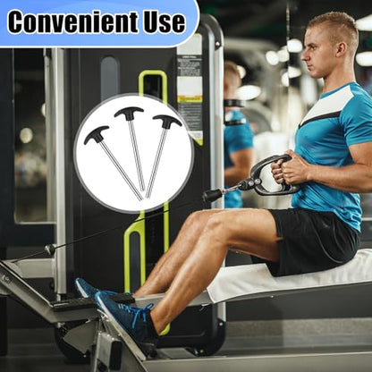 3pcs Weight Stack Pin, Gym Pins for Weight Stack,Weight Lifting Pins for Universal Home Commercial Gym Strength Training Equipment Machine Pin Insert Accessories（3/8 " Diameter / 6 " Locking Space）