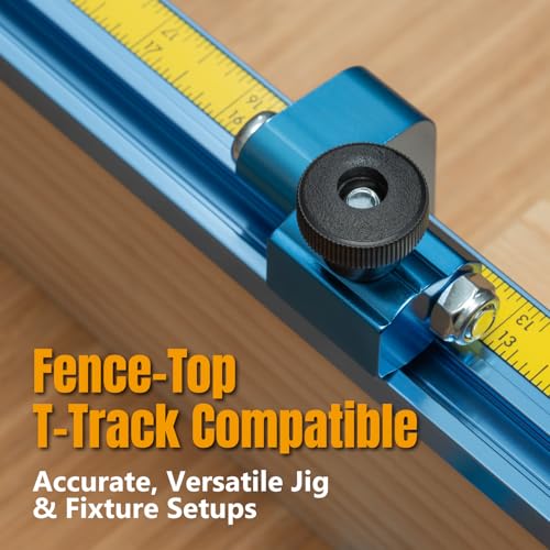 POWERTEC 3" Fence Flip Stop for Table Saw, Miter Saw, and Drill Press, T Track Accessories for Woodworking, 1PK (71367V) - style: 3" Flip Stop