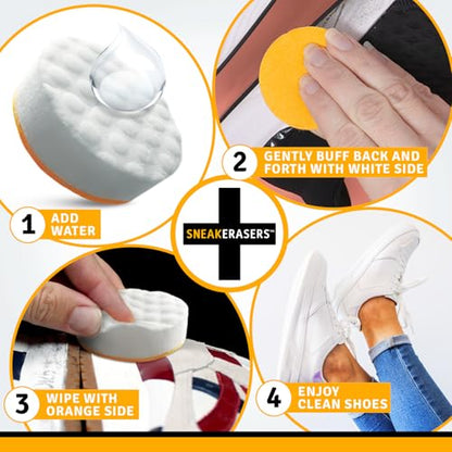 SneakERASERS Sole & Sneaker Cleaner, Premium Shoe Cleaner for Sneakers, Dual-Sided Sponges, Effective for Tennis Shoes & Women Men Sneakers, Gentle Rub Design Cleaner Kit, 20 Pack - style: 20 Pack