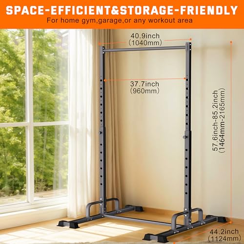 Pull Up Station, Adjustable Pull Up Bar Free Standing Power Racks, Multifunctional Heavy Duty Steel Pull Up Tower, For 2×2" with 1″ Hole Size Squat Rack Accessories, Support 600 LBS Capacity