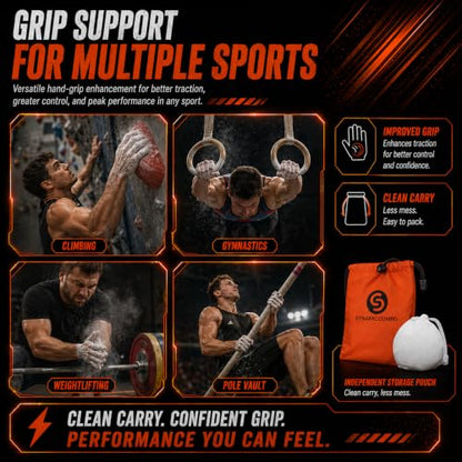 Gym Chalk Balls & Storage Bag, Superior Grip & Less Mess, 120g | Refillable chalk balls for climbing, rock climbing, bouldering, gymnastics, weightlifting & workout