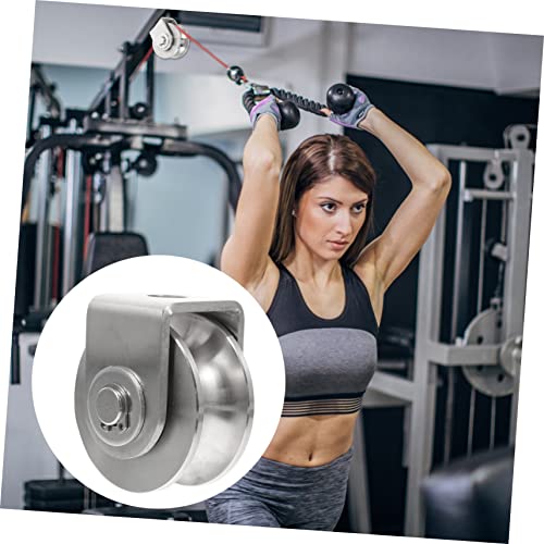 Groove Guide Pulley Durable Stainless Steel Lifting Rope Pulley Roller for Fitness Equipment Climbing and Industrial Use Easy to Install Safe Application Practical Design