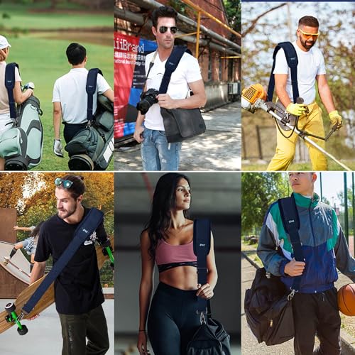 ZINMARK Shoulder Strap 59 inch, Extra-Thick Fixed Cushion Pad and Dual Clasps Universal Replacement Strap for Bags, Camera, Crossbody，Lawn mower -Blue - color: Blue