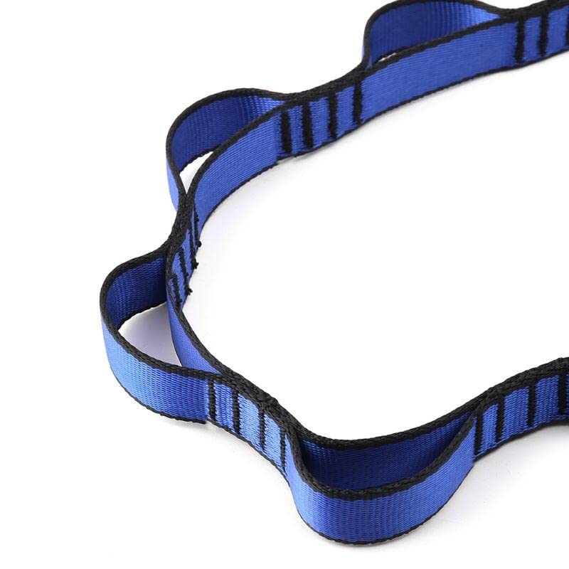 NRC&XRC Aerial Yoga Hammock Daisy Chain, 22kN Adjustable Strap With Loops, Climbing Strap Nylon Sling, No Stretch (150mm) - color: blue