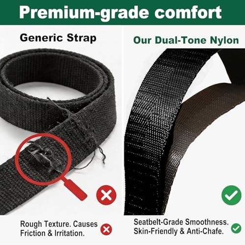Acozycoo Stretching Strap with Loops,Non-Elastic Yoga Strap for Physical Therapy,Knee Replacement Recovery & Plantar Fasciitis,Leg Stretcher Band for Flexibility & Hamstring Rehab - color: Black