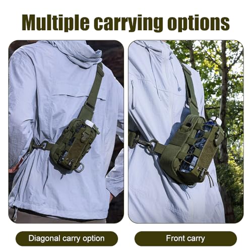 MiOYOOW Tactical Sling Bag, Waterproof Chest Pack Adjustable Crossbody Backpack for Men Women Outdoor Sports Climbing Camping - color: Red