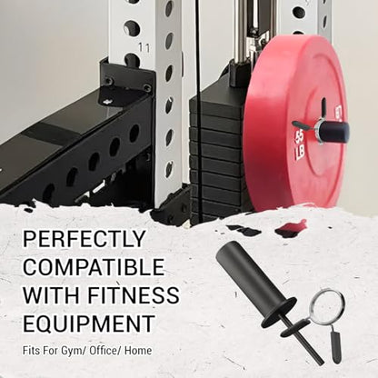 Weight Stack Pin with Spring Clip Collar – Gym Pin for Weight Stack Machine, Weight Stack Extender Pin Strength Training Equipment for Commercial Gym and Home Gym - color: Pin Dia:10mm Length:110mm