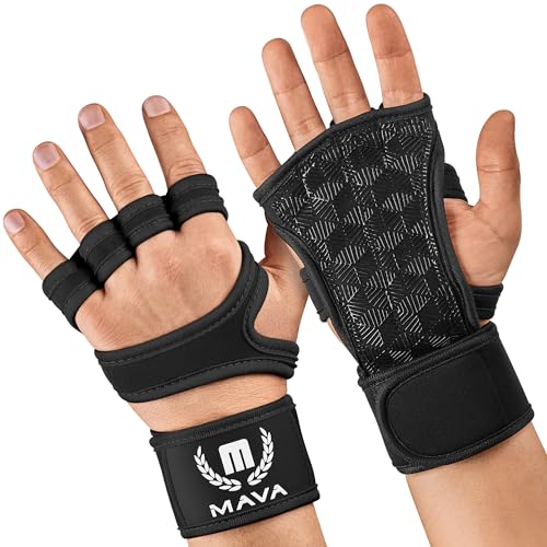 Mava Sports Weight Lifting Gloves with Wrist Support, Work Out Gloves, Gym Gloves - Great for Cross Training, Pull Ups, Calisthenics and Gym, Workout Gloves for Men & Women - color: Black, size: Small
