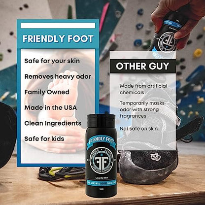 Powder - Natural Foot and Shoe Deodorizer Powder Extra Strength - Travel Size Shoe Freshener & Foot Deodorant for Smelly & Sweaty Feet - Lavender and Mint Scented Shoe Odor Eliminator