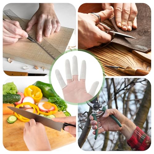 100 Pcs Finger Gauze Sleeve, Cotton Finger Cots Fingers White Toe Sleeves Thumb Protector Covers Condom Fingertips Protective Cushion Comfortable Reusable for Men Women