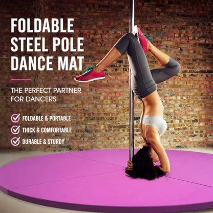 HARELA Pole Dance Mat, Fitness Gymnastic Yoga Safety Protection Pad, for Fitness Gymnastics Yoga Home Studio, 4 Panel Foldable - size: 150*10cm/59.1*3.9"