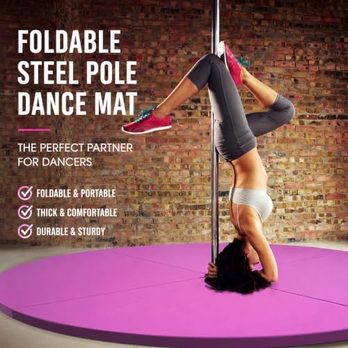 HARELA Pole Dance Mat, Fitness Gymnastic Yoga Safety Protection Pad, for Fitness Gymnastics Yoga Home Studio, 4 Panel Foldable - size: 180*3cm/70.9*1.2"