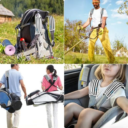 ZINZ 2-Pack Universal Shoulder Pad with Ultra thick Cushion for Bag Luggage Bag Crossbody, Plus Long & Anti-Slip & Breathable,Black White-2Pack - color: Black White-2pack