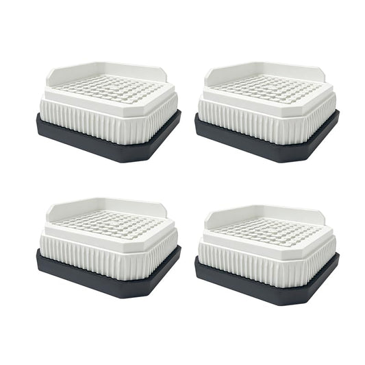 4 Pack Stackable Treadmill Incline Riser Blocks, Height Lift for Leveling & Uphill Training, Heavy Duty Support up to 4000 lbs, for Gym and Home Use - color: White, size: 1 layer(1nches)