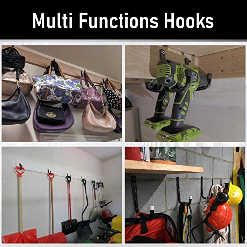 20 Pcs Heavy Duty Garage Storage Utility Hooks, 4.1Inch J Hangers Wall Hooks for Hanging Bikes, Ladders, Cord, Hose, Garden Tools - size: 4.1inch(20Pcs)