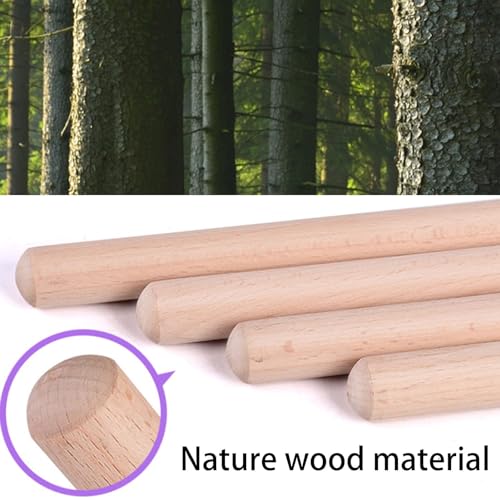 2PCS Yoga Rod Stick Set,Portable Pilates Bar Open Back Corrective Hump Round Wooden Stretching Tool with Buckle for Martial Artists Dancers Gymnasts - size: 19.7x0.8Inch