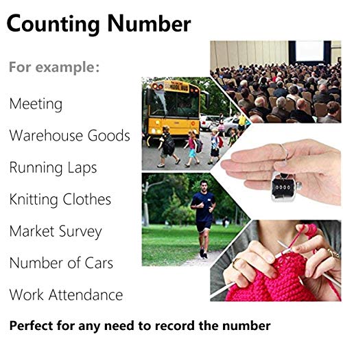 Amble Tally Clicker Counter, Metal Case Mechanical Clicker Digital Handheld Tally Counter with Nylon Lanyard - color: 2-pack
