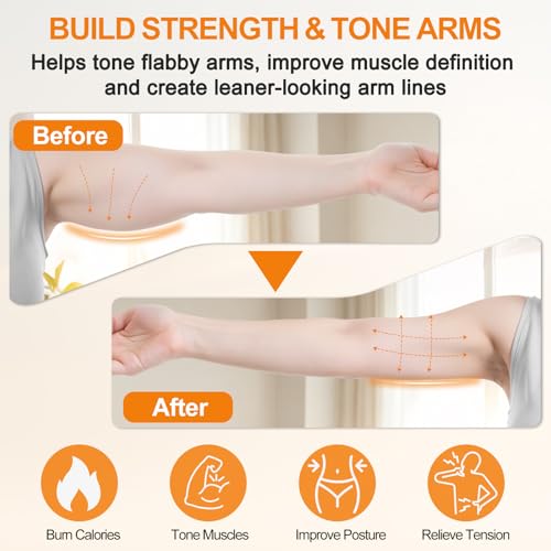 Infinity Hoop for Arms 360° Hand-Crank Arm Hoops for Exercise,Forearm, Chest, Shoulder and Arm Muscle Training Fitness Equipment, Flabby Arm Exerciser for Home & Gym Workouts for Men and Women