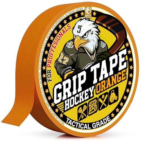 EAGLES Hockey Tape Multipurpose Cloth Tape Roll for Lacrosse Baseball & Softball Bats, Rackets, Pullup Bars, Gardening Tools, Sports Gift Perfect for Wrist, Ankle, Foot, Knee and Hand Taping - color: Orange