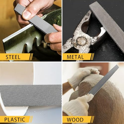 TARIST 8 inch Flat Metal File, Professional Carbon Steel file, Tool Sharpener for Professionals and DIY - size: 8 inch