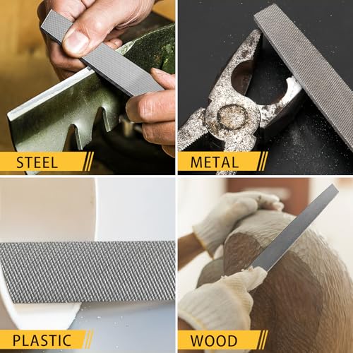 TARIST 10 inch Flat Metal File, Professional Carbon Steel file, Tool Sharpener for Professionals and DIY - size: 10 inch