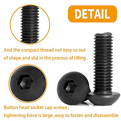 16 Pack M5 T-Nut Metric Camming Screw Replacement Sets Compatible with Standard Rail Systems, with Thread Locking Screws, Allen Wrench and Nuts(16 x Screws, 16 x Nuts and 3 x Wrench) - color: M5 T-Nut Metric Camming Screw