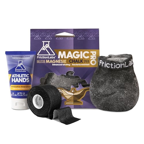 Friction Labs Prepare, Perform, and Recover Bundle – Magic Pro Chalk Ball + Athletic Finger Tape + Athletic Hands – Grip Support for Climbing, Lifting, Gymnastics & Crossfit