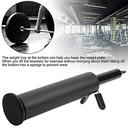 Barbell Loading Pin Support Rod Heavy Duty Steel Construction for Weight Lifting Forearm Training Black 12.6 Inch 250 lbs Capacity