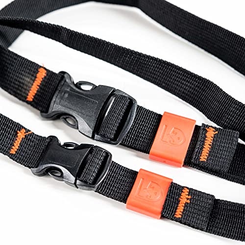 GEAR AID Utility Straps with Side-Release Buckle, Secure and Compress Camping, Biking, Hunting, Boating Gear, 1” Width, 60" Length - size: 1" x 60", style: 2 Straps