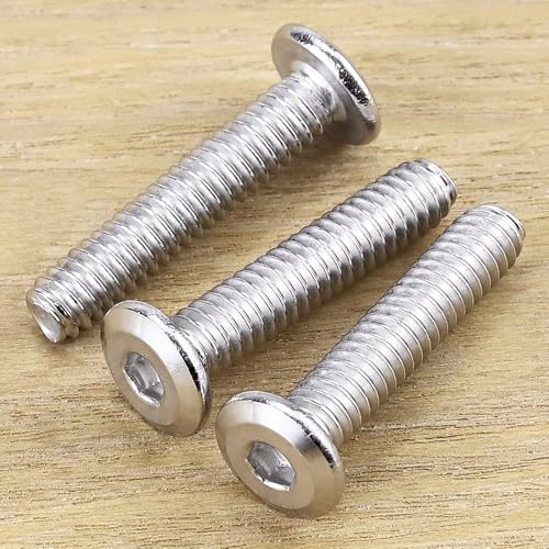 1/4-20 x 1-1/4" Hex Socket Head Cap Screws, 304 Stainless Steel 18-8, Chamfered Countersunk Machine Screws for Furniture, Binding, Machinery, Automotive, DIY Projects, 25 PCS - size: 1/4-20 x 1-1/4"