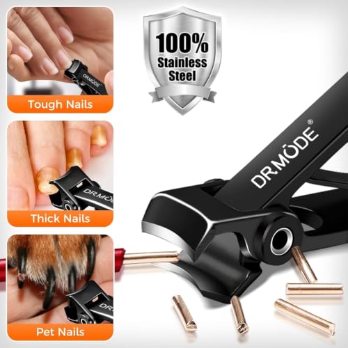 Toenail Clippers for Thick Toenails for Seniors, Angled Head Long Handled Toe Nail Clippers for Men with Wide Jaw Opening, Heavy Duty Large Finger Nail Clippers Adult Cutter with Catcher, Black - style: Black Wide Opening & Angled Head