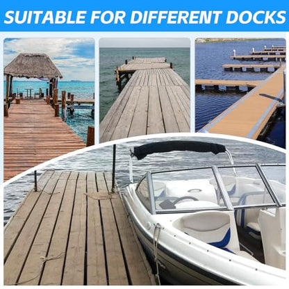 5 Pack Dock Edging Side Gard 10 Feet Dock Guard Straight Angle Dock Protector Rub Rail with Heavy Wall Sections for Greater Protection – Commercial Grade Double Molded Material (Black) - color: 10 Feet Black, style: Straight angle 5pack