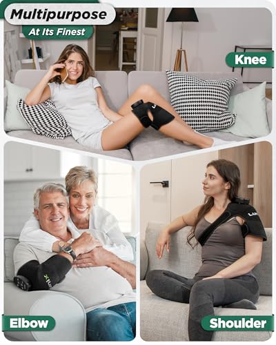 Lunix LX19 Red Light Therapy for Knee, Elbow and Shoulder, Triple Chips LED 850 and 660nm, Infrared Therapy for Circulation & Joint Support, Rechargeable, Adjustable Intensity - size: Knee/Shoulder/Elbow