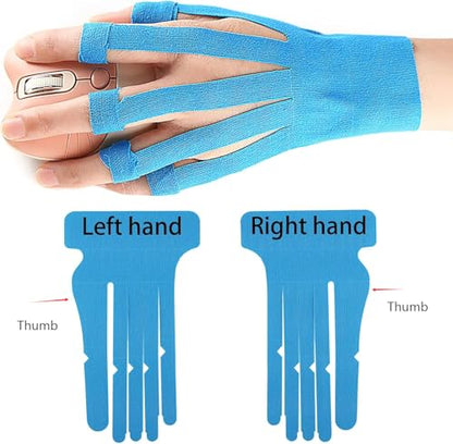Kinesiology Tape for Wrist & Fingers, 6 Pcs Precut Kinesiology Tape, Bowling Tape for Carpal Tunnel & Finger Joints Muscle Support & Stability, Waterproof & Breathable, Latex Free & Hypoallergenic
