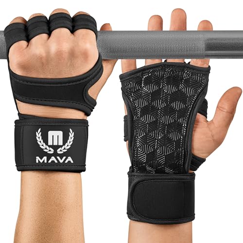 Mava Sports Weight Lifting Gloves with Wrist Support, Work Out Gloves, Gym Gloves - Great for Cross Training, Pull Ups, Calisthenics and Gym, Workout Gloves for Men & Women - color: Black, size: Medium