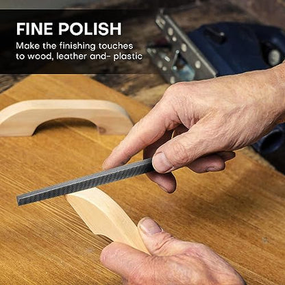 8 Inch Triangular Medium Cut File, Double Cut Teeth, Made of High Carbon Steel, Half Round Hand File Without Handle, Suitable for Shaping Metal, Wood, etc - color: Triangular, size: 8 Inch
